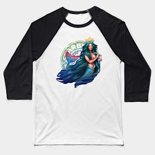 Coffee mermaid Baseball T-Shirt